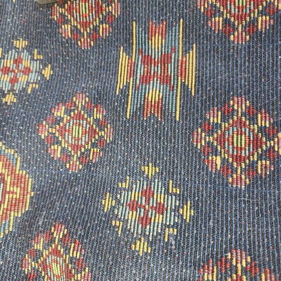 Vtg 90s Diane Von Furstenburg Navajo Aztec Print Tapestry Weekend Bag - Picture 4 of 11